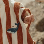 Poncho kąpielowe Ocean World Brown Stripe / Little Dutch