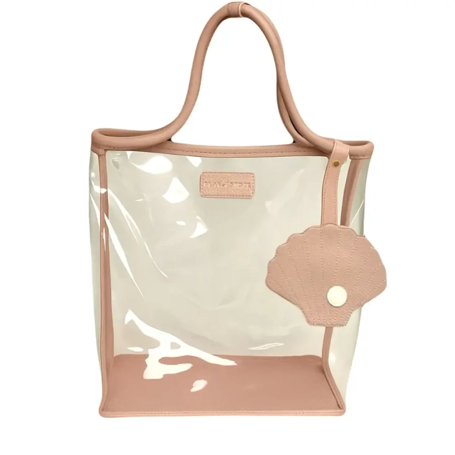 Torba plażowa transparentna - Różowa / Play&Store
