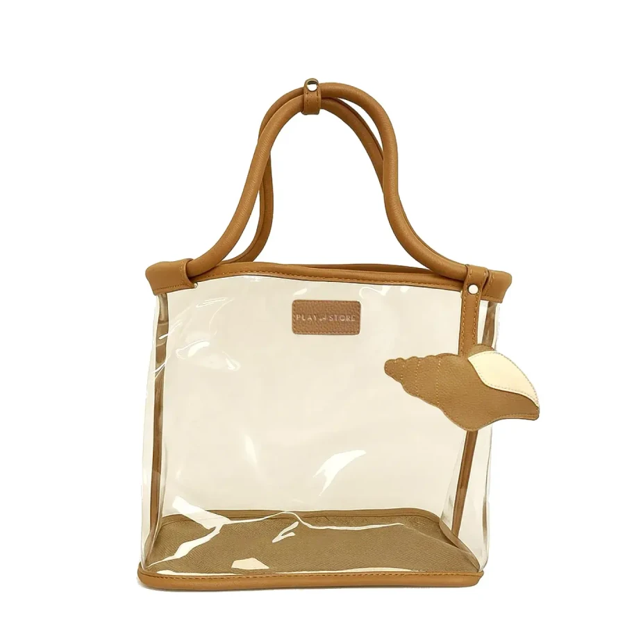 Torba plażowa transparentna - Taupe / Play&Store