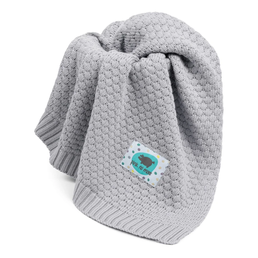 Kocyk BUBBLE grey / Pink no More