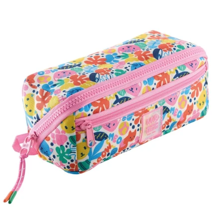 Kwadratowy piórnik dwukomorowy - Matisse Cat / Miquelrius