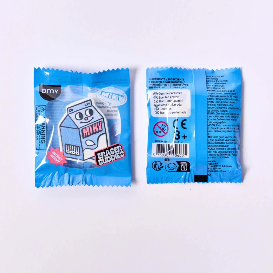 Pachnące gumki do ścierania BUDDIES, różne wzory, 1szt. / OMY