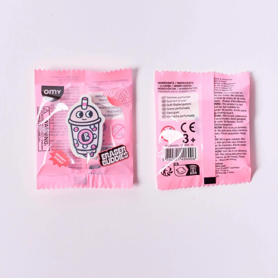 Pachnące gumki do ścierania BUDDIES, różne wzory, 1szt. / OMY