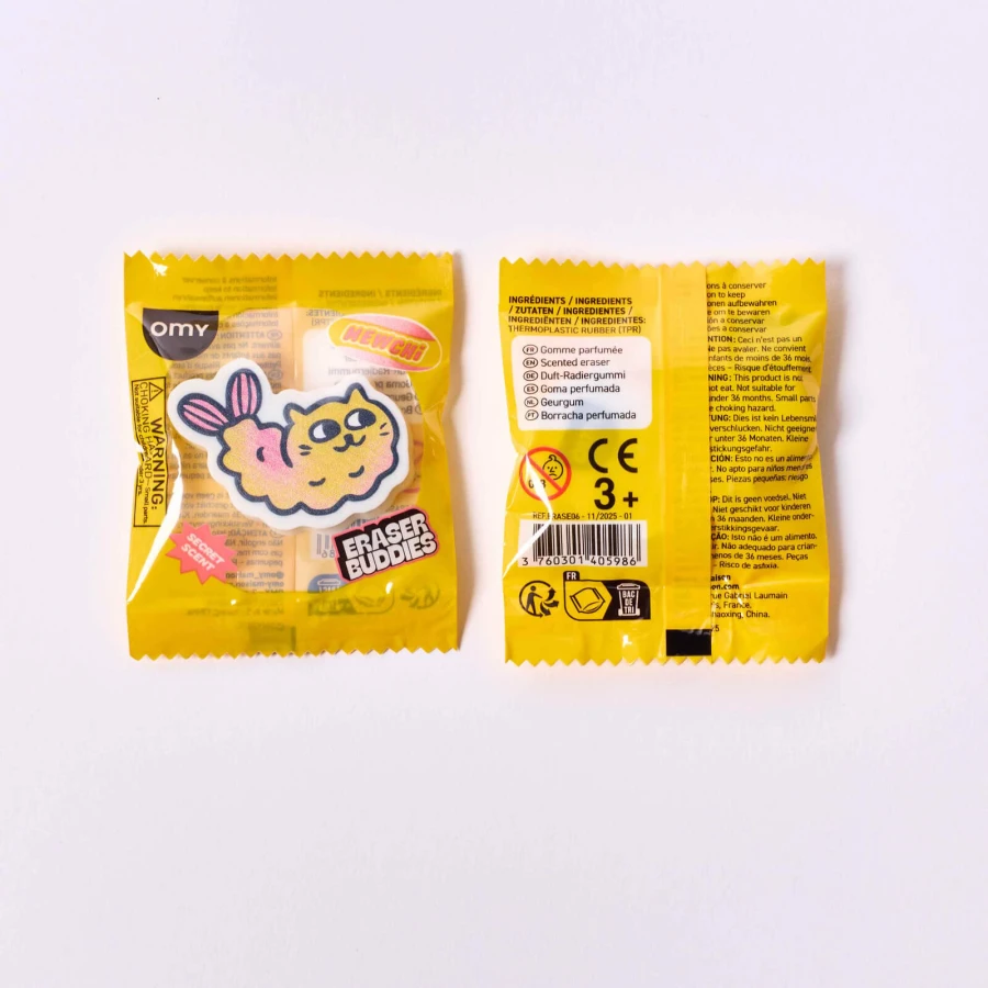 Pachnące gumki do ścierania BUDDIES, różne wzory, 1szt. / OMY