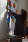 Wielofunkcyjna naklejka ścienna - fala MAT / Tiny A'Wall