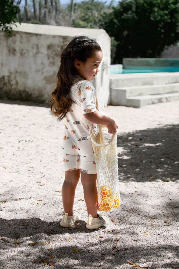 Kombinezon do pływania z krótkim rękawem UV60 Beach Dog - Orange, dark sea / Lassig