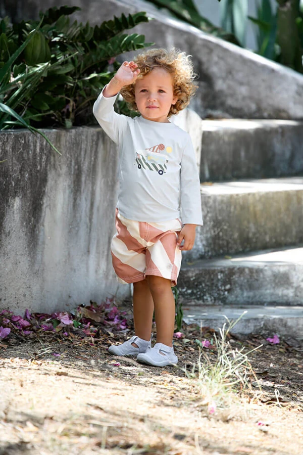 Koszulka do pływania z długim rękawem przeciwsłoneczna UV60 Splash & Fun Ice Cream Truck - illusion blue / Lassig