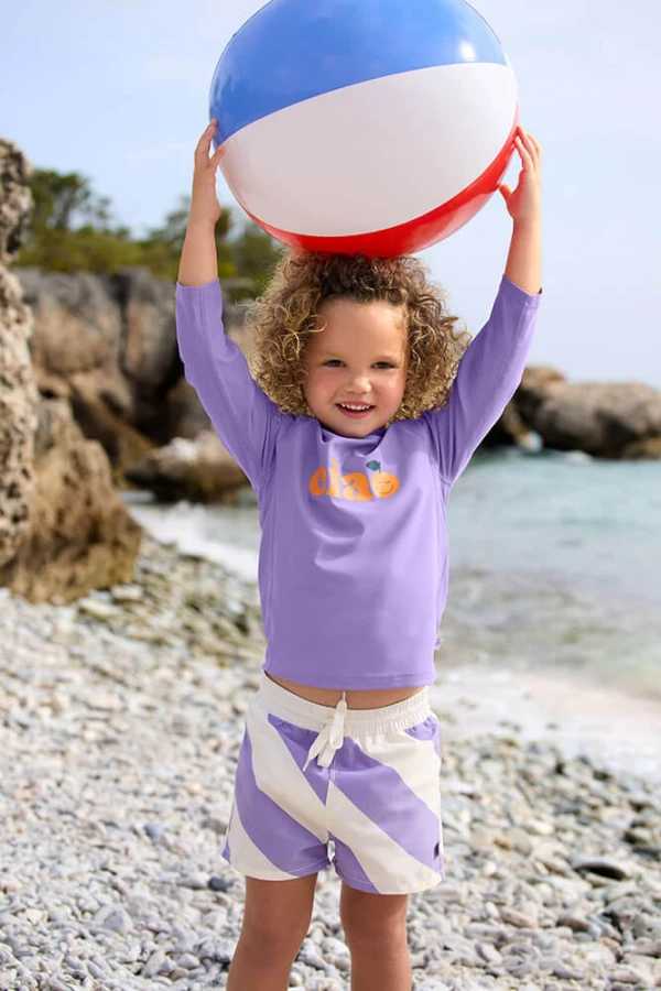 Koszulka do pływania z długim rękawem przeciwsłoneczna UV60 Splash & Fun - purple / Lassig