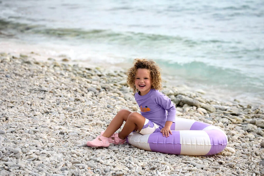 Koszulka do pływania z długim rękawem przeciwsłoneczna UV60 Splash & Fun - purple / Lassig