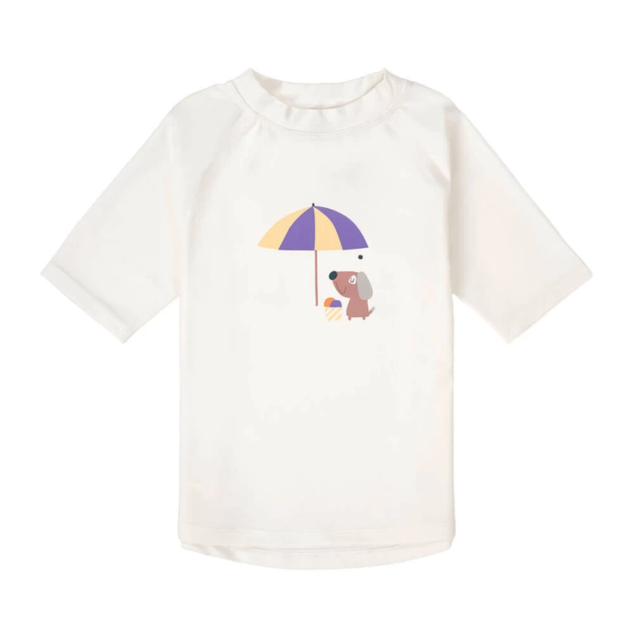 Koszulka do pływania z krótkim rękawem przeciwsłoneczna UV60 Splash & Fun Ice Cream Dog - Sea Salt / Lassig