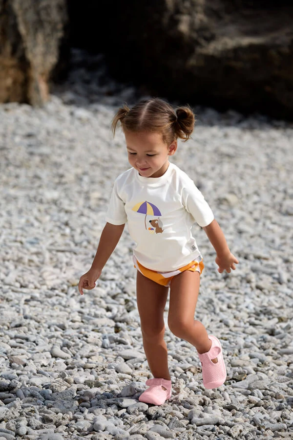 Koszulka do pływania z krótkim rękawem przeciwsłoneczna UV60 Splash & Fun Ice Cream Dog - Sea Salt / Lassig