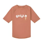 Koszulka do pływania z krótkim rękawem przeciwsłoneczna UV60 Splash & Fun - Clay / Lassig