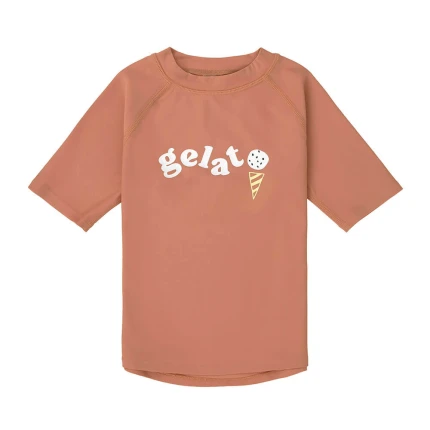 Koszulka do pływania z krótkim rękawem przeciwsłoneczna UV60 Splash & Fun - Clay / Lassig