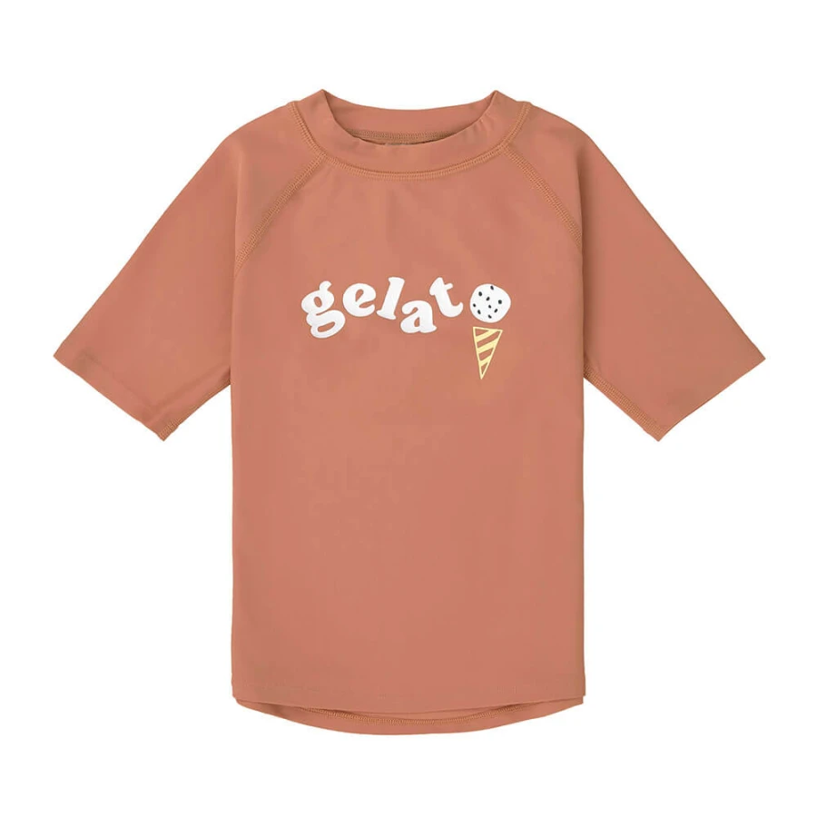 Koszulka do pływania z krótkim rękawem przeciwsłoneczna UV60 Splash & Fun - Clay / Lassig