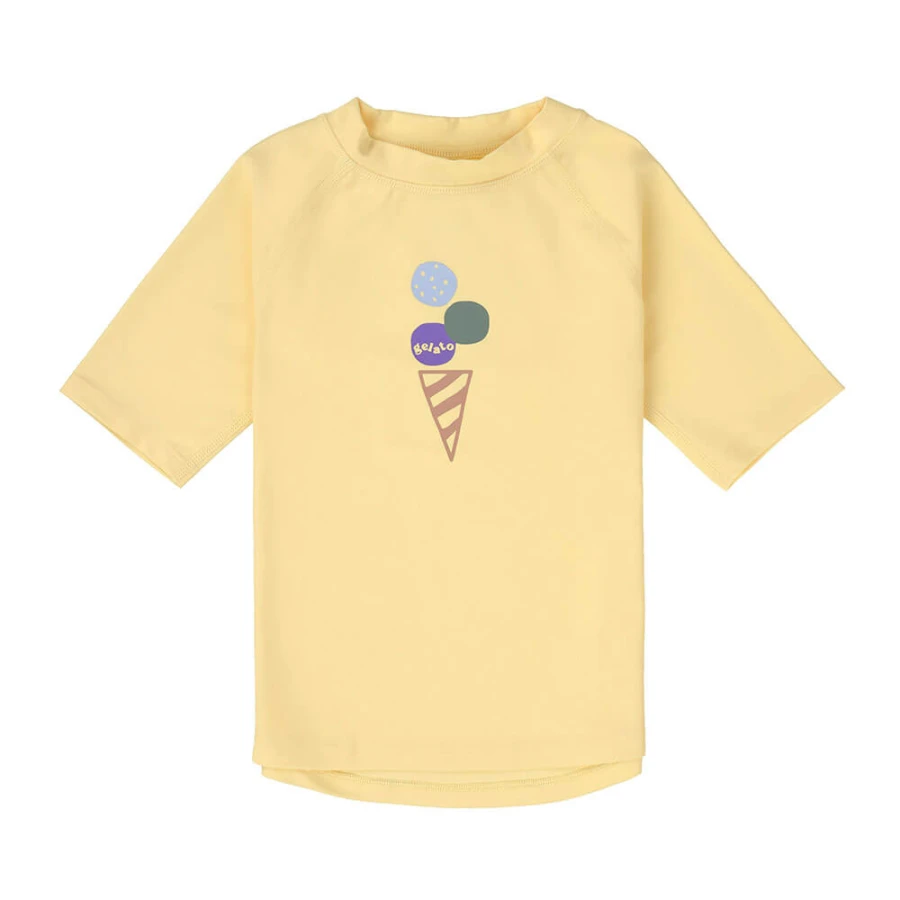Koszulka do pływania z krótkim rękawem przeciwsłoneczna UV60 Splash & Fun Ice Cream - Pale yellow / Lassig