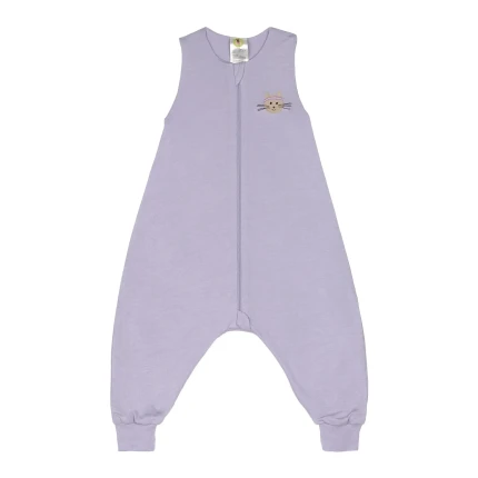 Śpiworek z nogawkami 0,5 TOG - Cat, Pastel lilac / Lassig