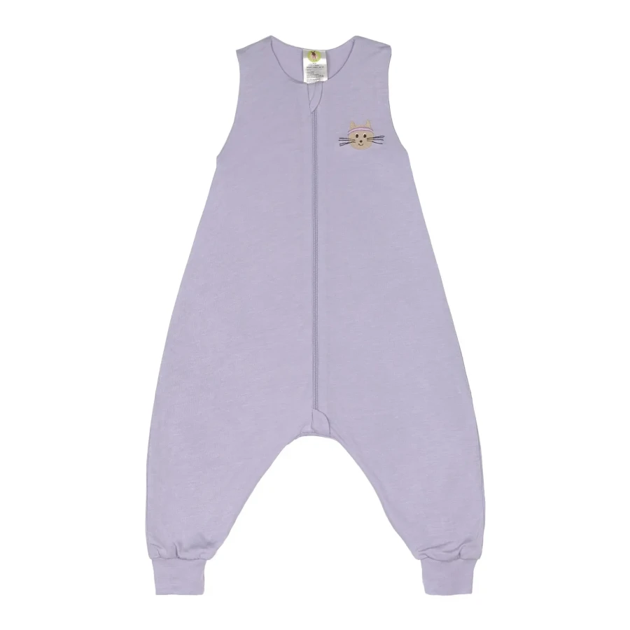 Śpiworek z nogawkami 0,5 TOG - Cat, Pastel lilac / Lassig