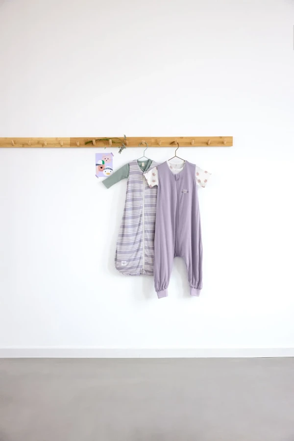 Śpiworek z nogawkami 0,5 TOG - Cat, Pastel lilac / Lassig