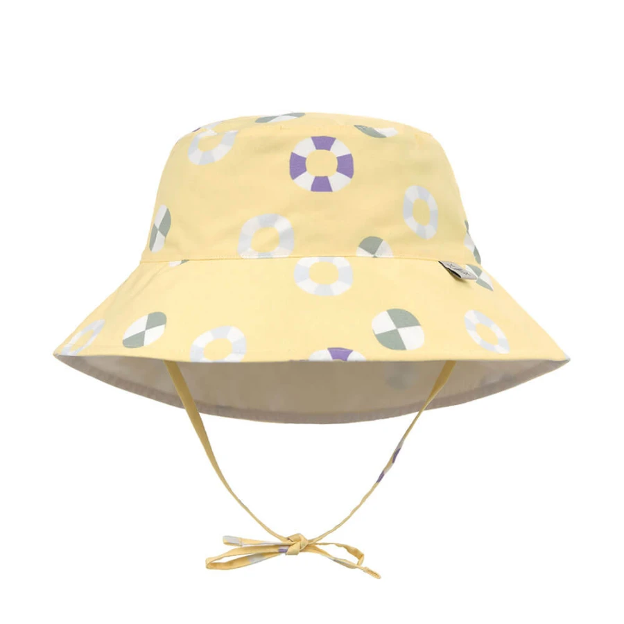 Kapelusz z filtrem UV80 z osłoną karku Splash & Fun Ring - pale yellow / Lassig