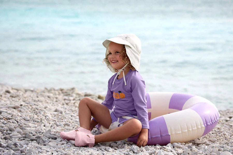 Kapelusz z filtrem UV80 z ochroną karku Splash & Fun - sea salt / Lassig