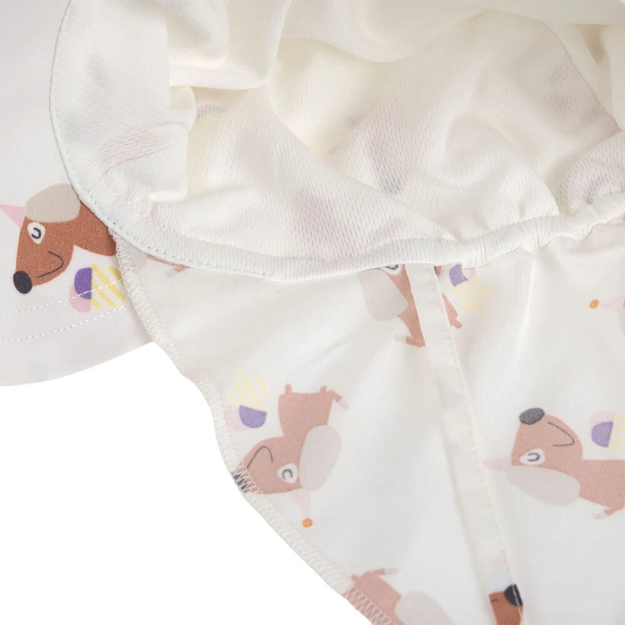 Kapelusz z filtrem UV80 z ochroną karku Splash & Fun Ice Cream Dog - sea salt / Lassig