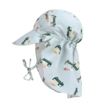 Kapelusz z filtrem UV80 z ochroną karku Splash & Fun Ice Cream Truck - illusion blue / Lassig