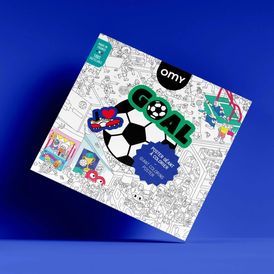 Gigantyczna kolorowanka 100x70 - GOAL / OMY