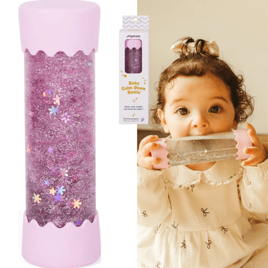 Sensoryczna butelka dla niemowląt SOFT PINK / Jellystone