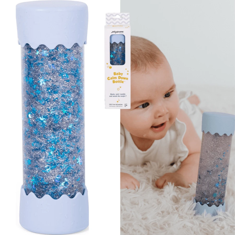 Sensoryczna butelka dla niemowląt SOFT BLUE / Jellystone