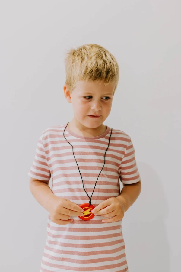 Gryzak terapeutyczny, antystresowy naszyjnik - błyskawica / Jellystone