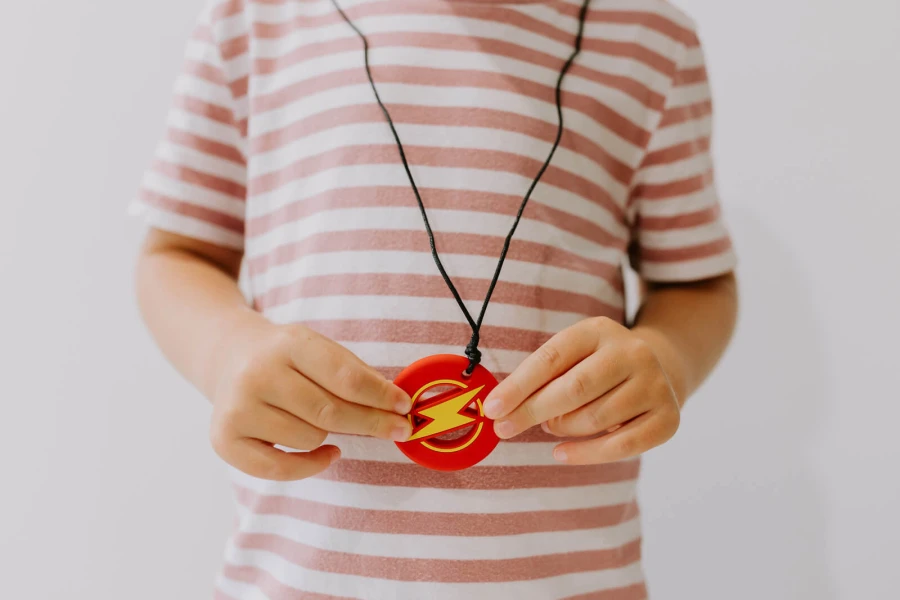 Gryzak terapeutyczny, antystresowy naszyjnik - błyskawica / Jellystone