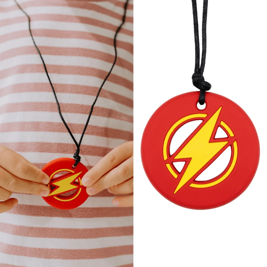 Gryzak terapeutyczny, antystresowy naszyjnik - błyskawica / Jellystone