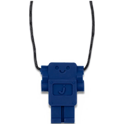 Gryzak terapeutyczny, antystresowy naszyjnik Robot - School Blue / Jellystone