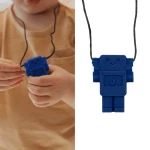 Gryzak terapeutyczny, antystresowy naszyjnik Robot - School Blue / Jellystone