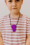 Gryzak terapeutyczny, antystresowy naszyjnik Robot - Purple Grape / Jellystone
