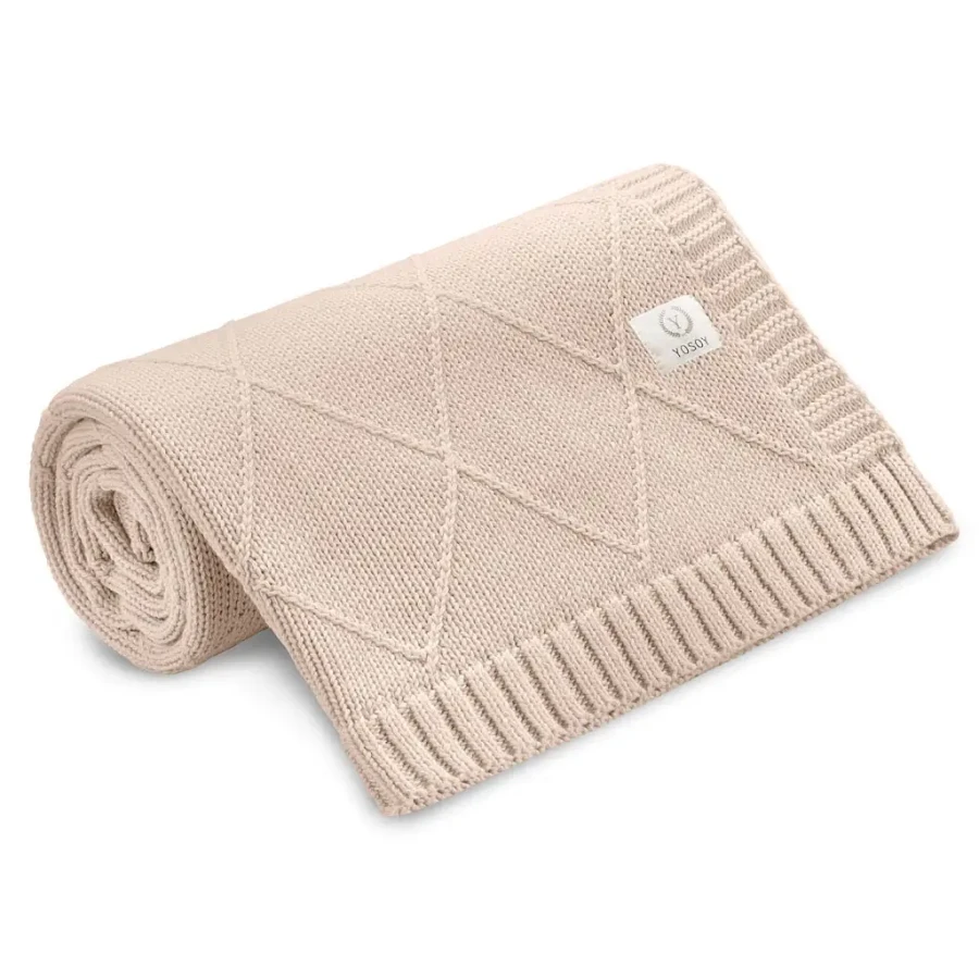 Koc bawełniany DIAMOND ELEGANCE - sunny beige / YOSOY