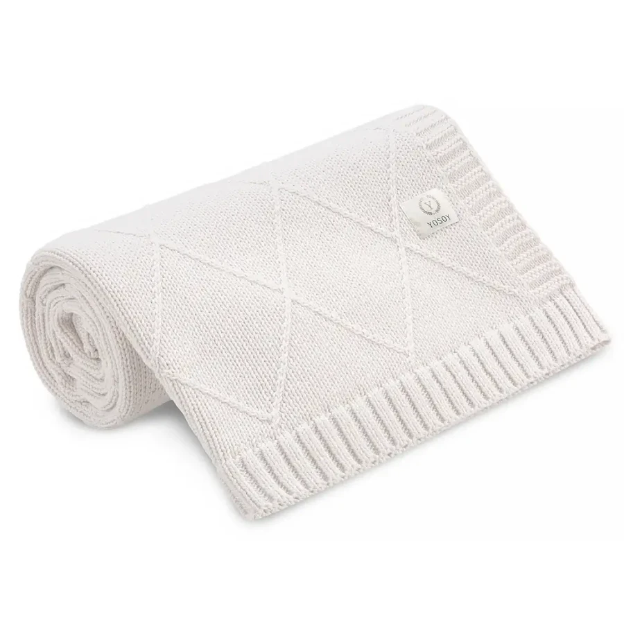 Koc bawełniany DIAMOND ELEGANCE - latte / YOSOY