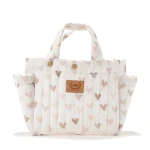 Organizer do wózka ortalion pikowany HEARTBEAT BEIGE / La Millou