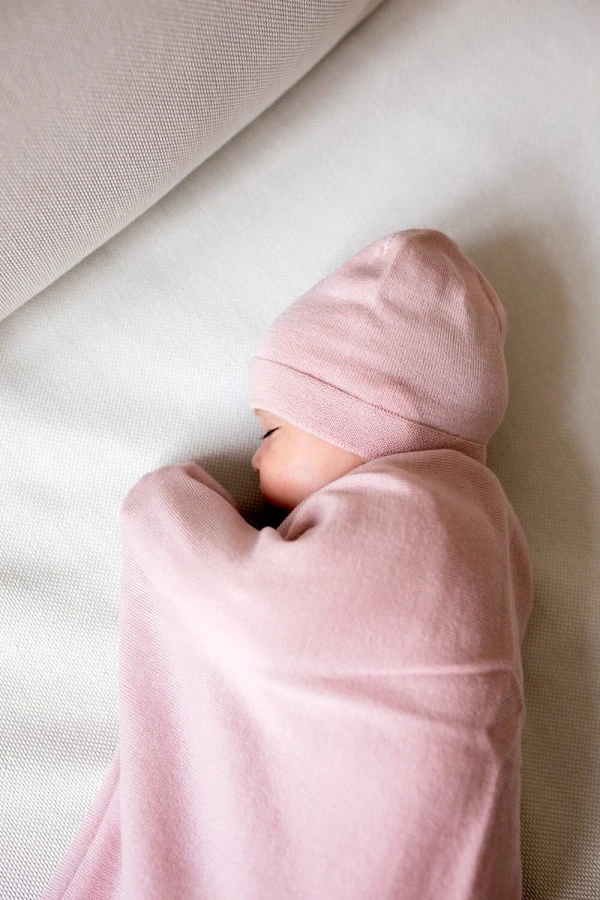 Kocyk Merino Cozy - delikatny róż / amori amori