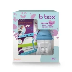Zestaw na start 3w1, bidon 240ml Borówkowy, smycz Ocean breeze, zapasowe słomki / b.box