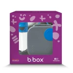 Zestaw Mini Lunchbox + Butelka tritanowa ze słomką 450 ml - Blue Slate / B.box