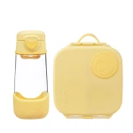Zestaw Sportowa butelka tritanowa 450 ml + Mini Lunchbox - Lemon Twist / B.box