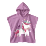 Ponczo kąpielowe z kapturem - Jednorożec / SASSI