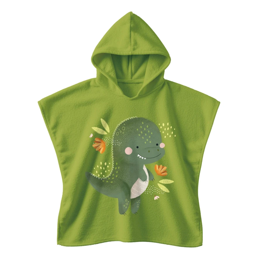 Ponczo kąpielowe z kapturem - Dinozaur / SASSI