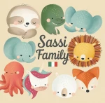 Ponczo kąpielowe z kapturem - Lisek / SASSI