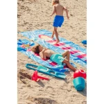 Dwustronny ręcznik plażowy PlayTowels - Lighthouse Blue / QUUT