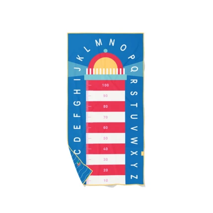 Dwustronny ręcznik plażowy PlayTowels - Lighthouse Blue / QUUT