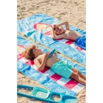 Dwustronny ręcznik plażowy PlayTowels - Lighthouse Blue / QUUT