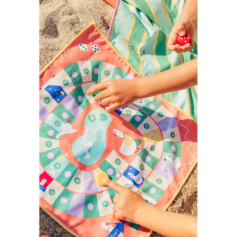 Podróżny, wodoodporny zestaw gier 2w1 Węże i Drabiny oraz Gra w Gęsi / QUUT