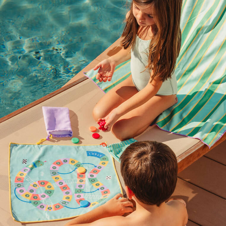 Podróżny, wodoodporny zestaw gier 2w1 Węże i Drabiny oraz Gra w Gęsi / QUUT